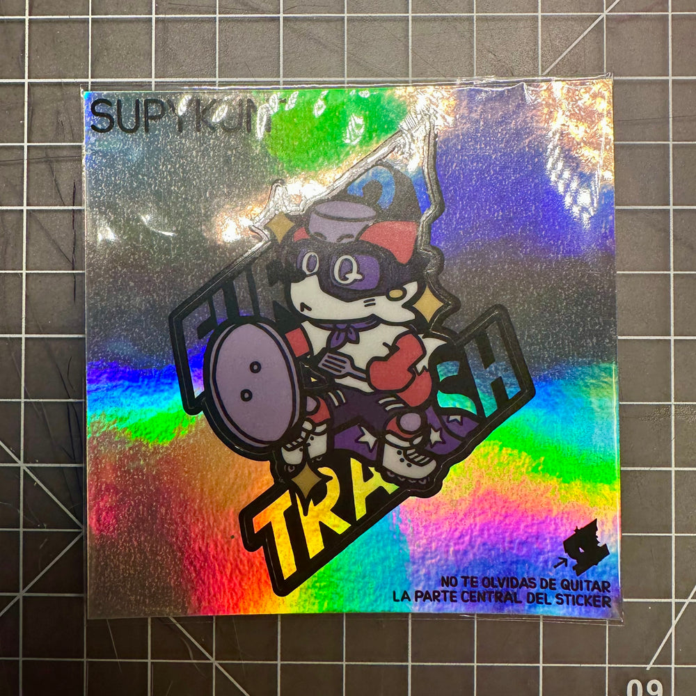 Bad Ass Furry Sticker Holo Sticker - Furry Trash β Supykun